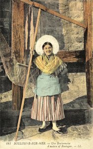 Traditionele klederdracht van Boulogne door French Photographer