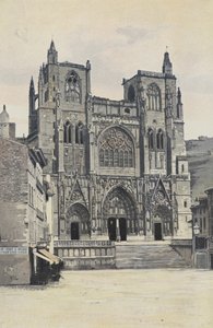 Vienne, Kerk Saint-Maurice, Westgevel door French Photographer