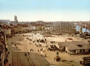 Uitzicht op de haven van Duinkerken, 1890-1900