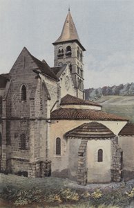 Vignory, Kerk, Apsis en transept Z door French Photographer