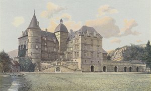 Vizille, Kasteel van Lesdiguieres, Uitzicht op het Park door French Photographer