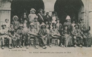 Huwelijk van Bressan Ebaudes in 1913 door French Photographer