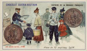 10 centimes munt door French School