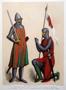 1. Ridder van de Eerste Kruistocht (1096); 2. Ridder (1295) door French School