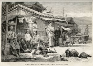 Een Chinees vissersdorp nabij Monterey, Californië