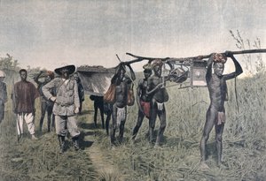 Een konvooi op de Marchand-missie in 1898, uit Le Petit Journal, 1899 door French School