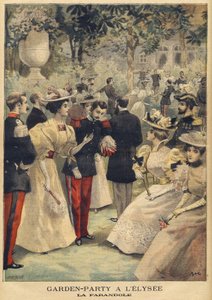 Een tuinfeest in het Élysée (La Farandole) - illustratie door Méaulle, Fortune Louis uit 