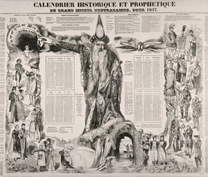 Een Historische en Profetische Kalender van Michel Nostradame (Nostradamus) (1503-66) 1847