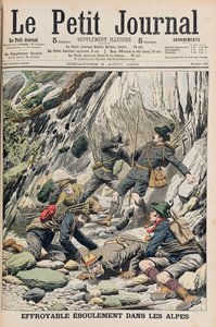 Een Angstaanjagende Rotsval in Tirol, illustratie uit 