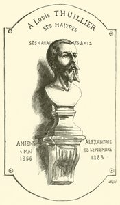 Aan Louis Thuillier zijn meesters (gravure) door French School