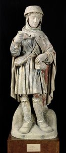 Een boer, ca. 1500 (polychroom steen)