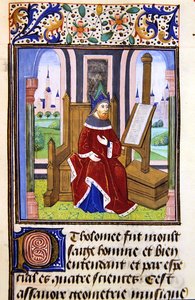 Een filosoof, mogelijk Pilofounce, uit Histoire des Philosophes, laat 15e eeuw