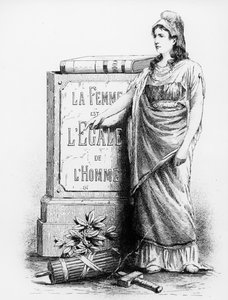 Een vrouw is gelijk aan een man, gedrukt door Lemercier & Co., Parijs, 1881