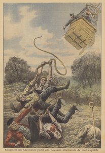 Een ballonvaarder die Duitse boeren straft voor hun hebzucht door French School