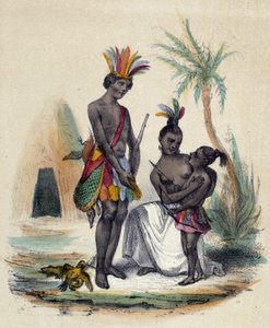 Een familie van Canadese Indianen voor hun tipi