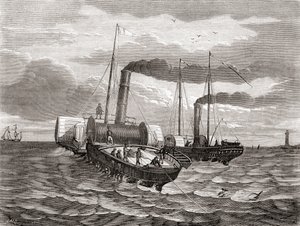 Een eerste poging in 1850 door John Watkins Brett