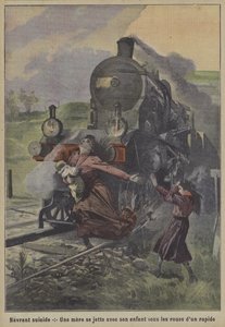 Een hartverscheurende zelfmoord: een moeder die zichzelf en haar kind onder de wielen van een sneltrein werpt
