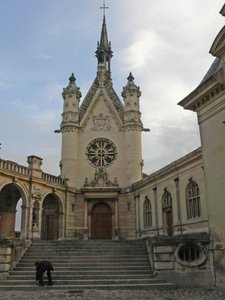 Een uitzicht op de Kapel van het Kasteel door French School