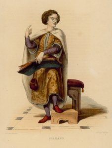 Abailard (gekleurde gravure) door French School