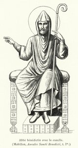 Abt benedictijn met de cuculle
