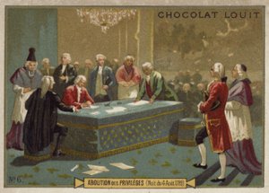 Afschaffing van privileges door de Nationale Grondwetgevende Vergadering, Franse Revolutie, 4 augustus 1789