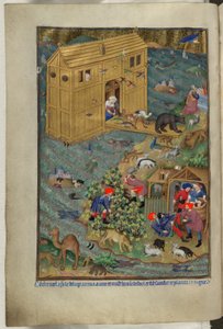 De uitgang uit de Ark, uit Getijdenboek (The Bedford Hours) c.1410-30