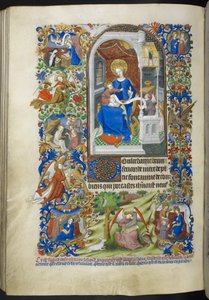 Vijftien vreugden van de Maagd Maria, Getijdenboek (The Bedford Hours) c.1410-30 door French School