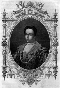 Adelaide van Bourgondië (931-999), weduwe van Lothaire (Graaf van Parijs en Hertog van Frankrijk) en tweede vrouw van Otto I de Grote. Gravure in 