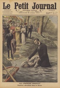 Adventistendoop in de rivier de Marne door French School