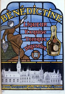 Advertentie voor Benedictine likeur, begin twintigste eeuw