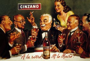 Advertentie voor Cinzano Blanc