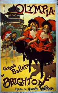 Advertentie voor Grand Ballet-productie van Brighton in de Olympia