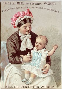 Advertentie voor Weber tandgel, ca. 1880-90 door French School