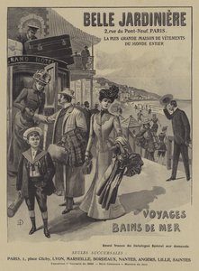 Advertentie voor de Belle Jardiniere kledingwinkel, Parijs door French School