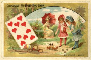Advertentie chromolithografie van Guérin Boutron chocolade (chromolithografie) door French School