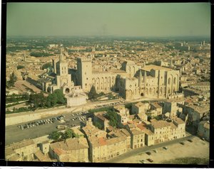 Luchtfoto van het paleis door French School