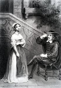 Agnes met haar voogd Arnolphe, uit De School voor Vrouwen, door Molière