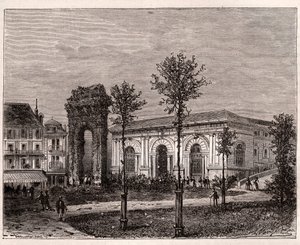Aix-les-Bains - Savoye - de romaanse boog van Campanus - gravure in 