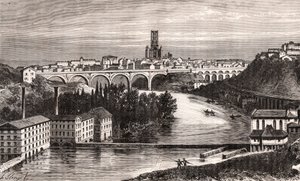 Albi - Languedoc-Roussillon-Midi-Pyrenee - gravure in 