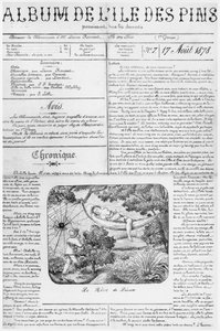 Album van het Isle of Pines, titelpagina, 17 augustus 1878