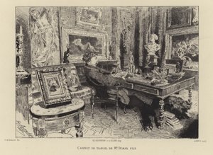 Alexandre Dumas de Jongere in zijn studeerkamer door French School