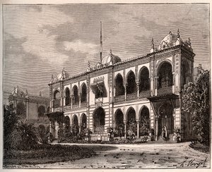 Algiers - Gouverneurspaleis in Mustapha - gravure in 