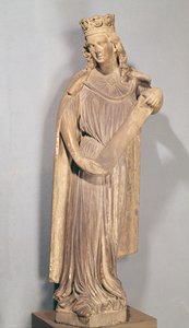 Allegorische figuur van de Kleine Kerk, van de Kathedraal van Straatsburg door French School