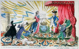 Allegorie van de aanvaarding van de grondwet door koning Lodewijk XVI, 1791 door French School
