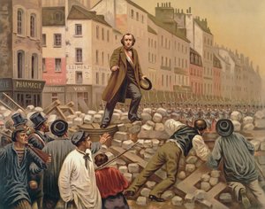 Alphonse Baudin op de barricade van Faubourg Saint-Antoine, 3 december 1851