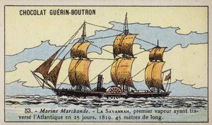 Amerikaanse raderstoomboot Savannah door French School