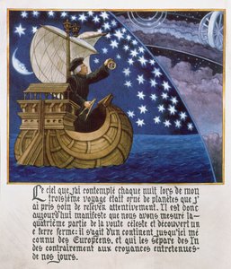 Amerigo Vespucci navigeert op de sterren tijdens zijn derde reis door French School