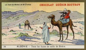 Tussen de zandduinen van Biskra, Algerije door French School