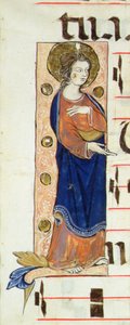 Een apostel, mogelijk St. Johannes, ca. 1320 door French School