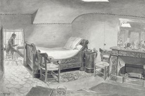 Een Zolderinterieur van een Kunstenaar in Parijs, ca.1830 door French School